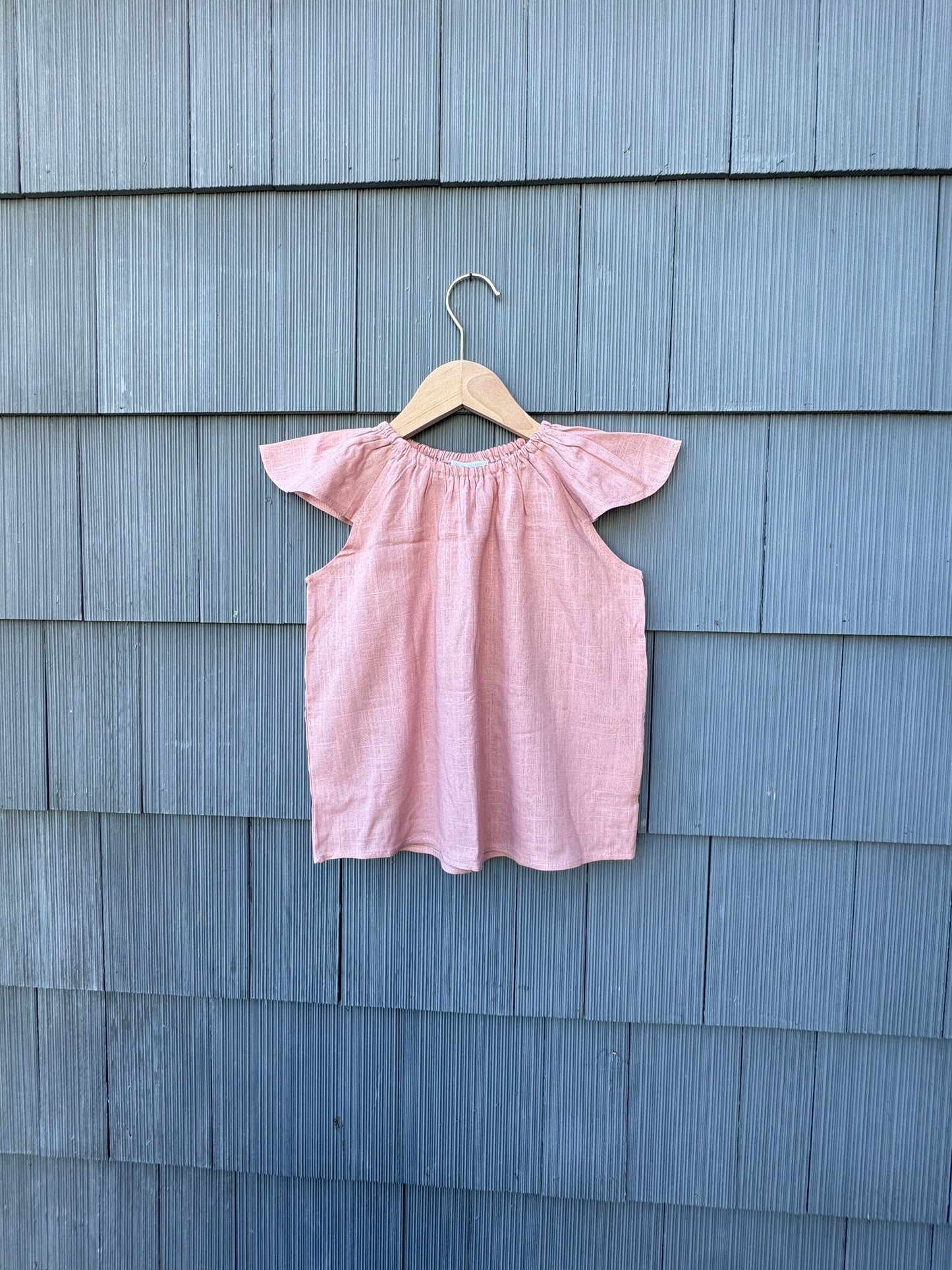 Jane flutter dress in blush
