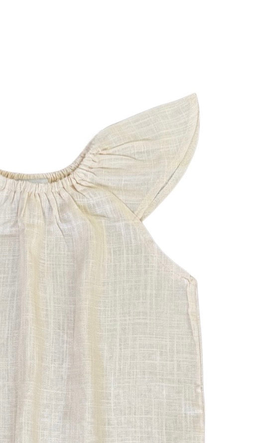 Jane flutter dress in cream